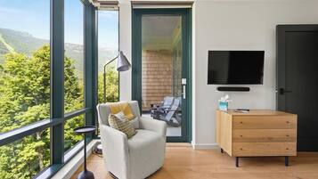 TV connectée, cheminée, chaßne hi-fi