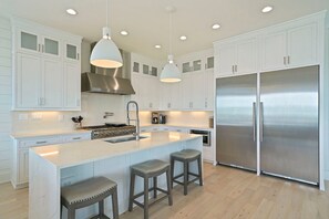 Fridge, microwave, oven, stovetop - Big Gus - Huge Home Near the Beach with Gulf Views & Secluded Pool Area (Seacrest)