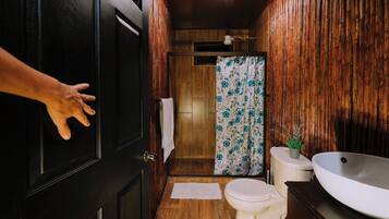 Shower, towels, soap