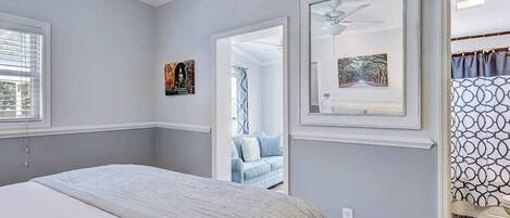 2 bedrooms, iron/ironing board, WiFi, bed sheets