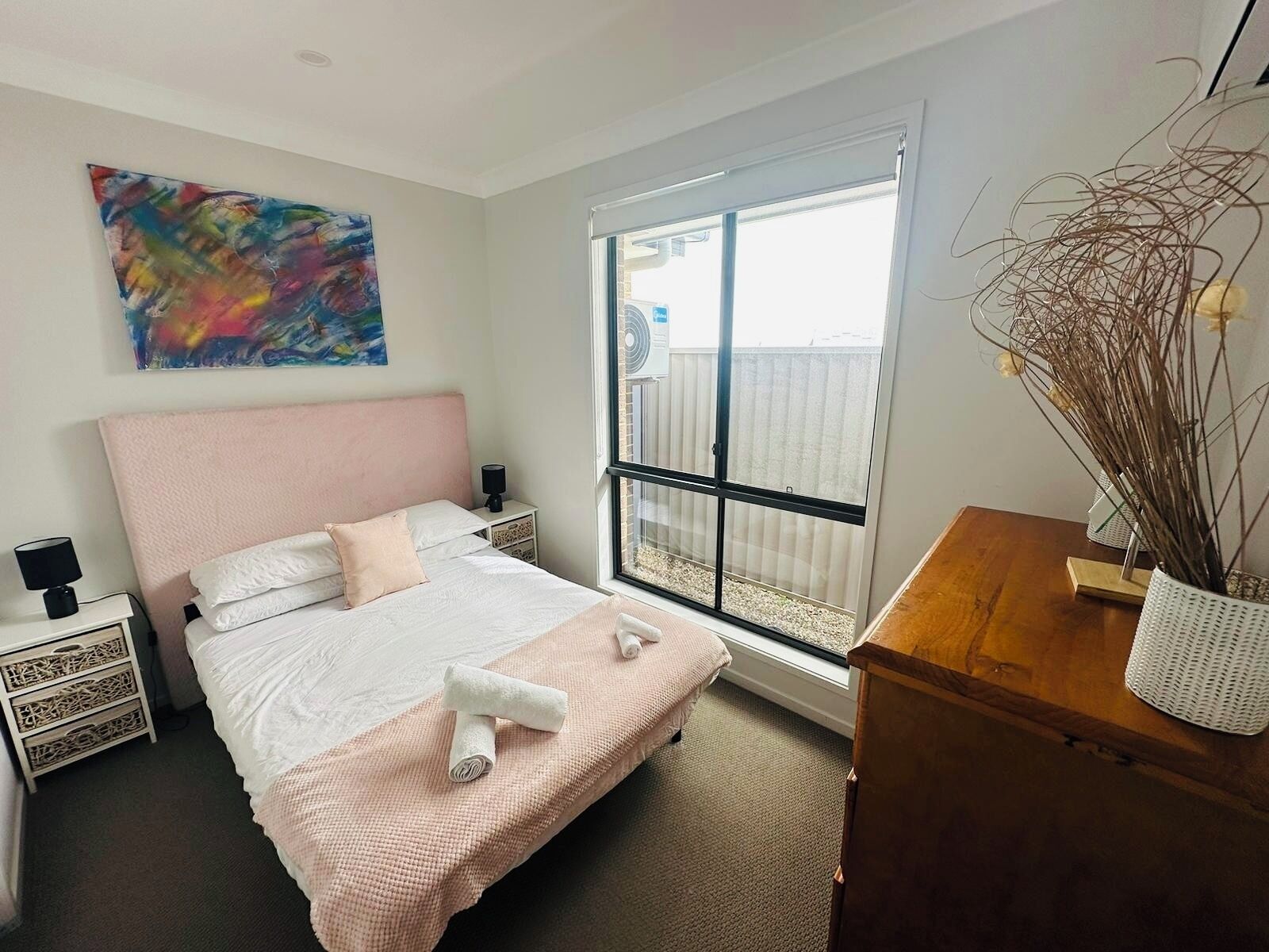 5 bedrooms, desk, iron/ironing board, travel cot