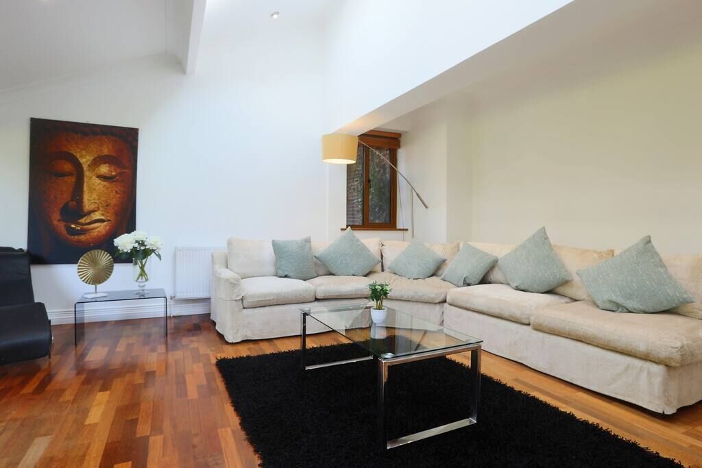 TV, fireplace, table football, offices