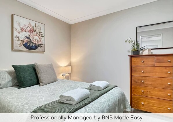 2 bedrooms, iron/ironing board, travel crib, WiFi