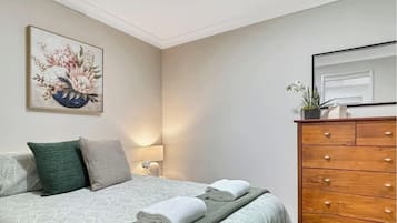 2 bedrooms, iron/ironing board, travel crib, WiFi