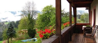 Apartment 'Ferienwohnung Panoramablick' with Mountain View, Shared Terrace and Wi-Fi