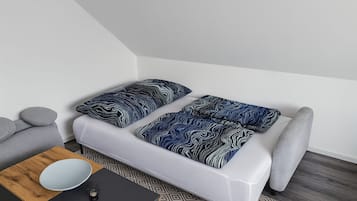 1 bedroom, travel crib, WiFi, bed sheets