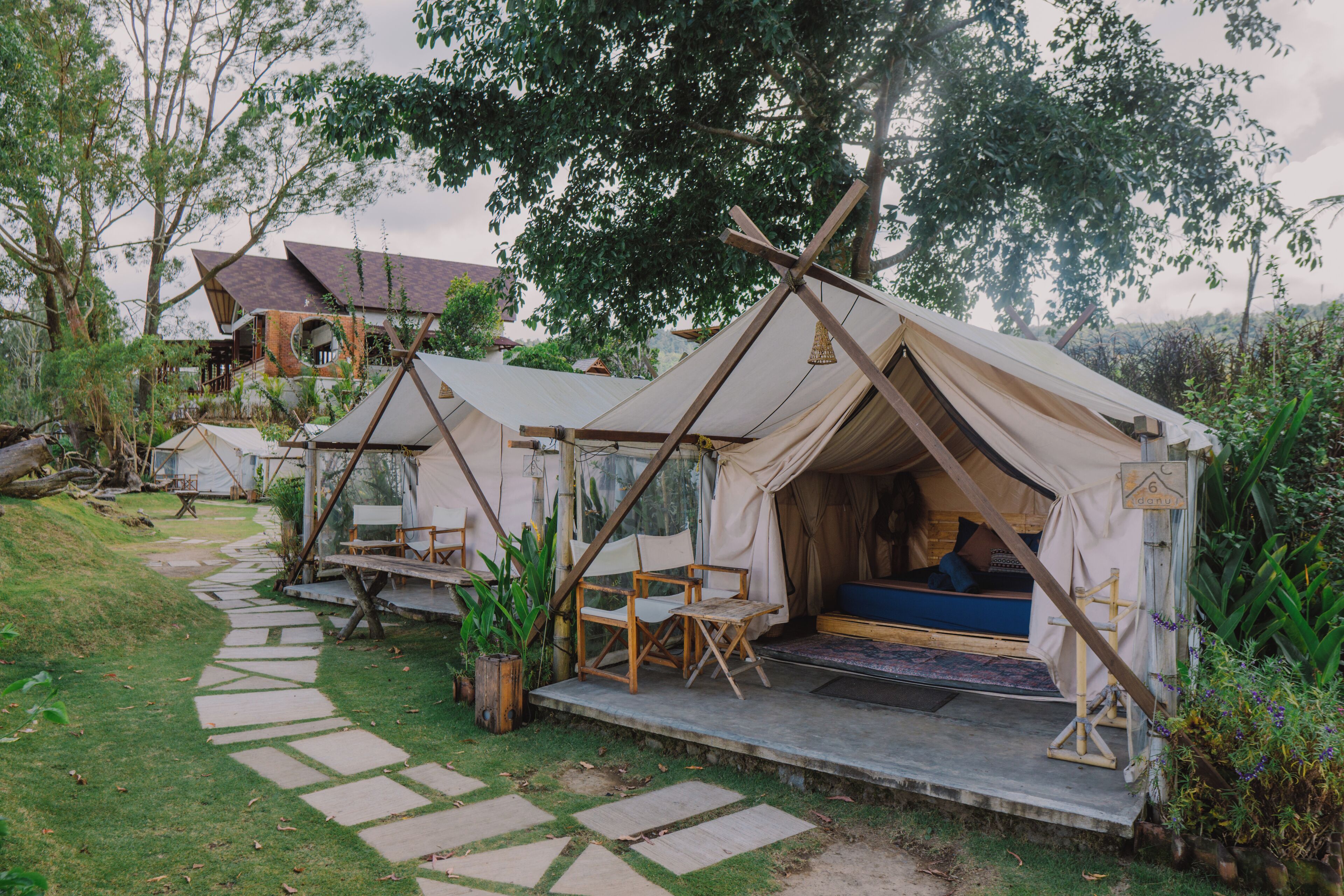 Glamping Danu | Bureau, draps fournis
