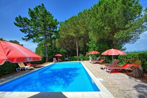 Pool - Beautiful apartment for 2 guests with WIFI, pool, veranda and panoramic view, close to San Gimig... (Montaione)