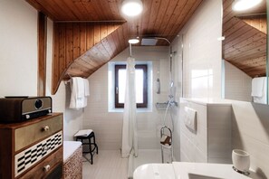 Shower, hair dryer, soap, shampoo - Romantic duplex a stone's throw from the EOC (CASA GIANNA) (Bellinzona)