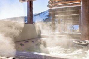 Outdoor spa tub - Book a Holiday Getaway Today! Ski-in, Ski-out Townhome with Private Hot Tub (Big Sky)