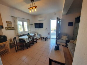 Apartment | Living area | TV - Crete Country Escape 2 Bd w Patio (Hersonissos)