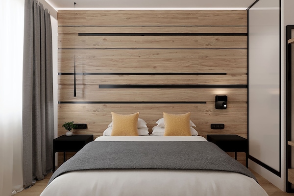 Design Room, 2 Twin Beds, Air conditioning, City View | Soundproofing, free WiFi, bed sheets