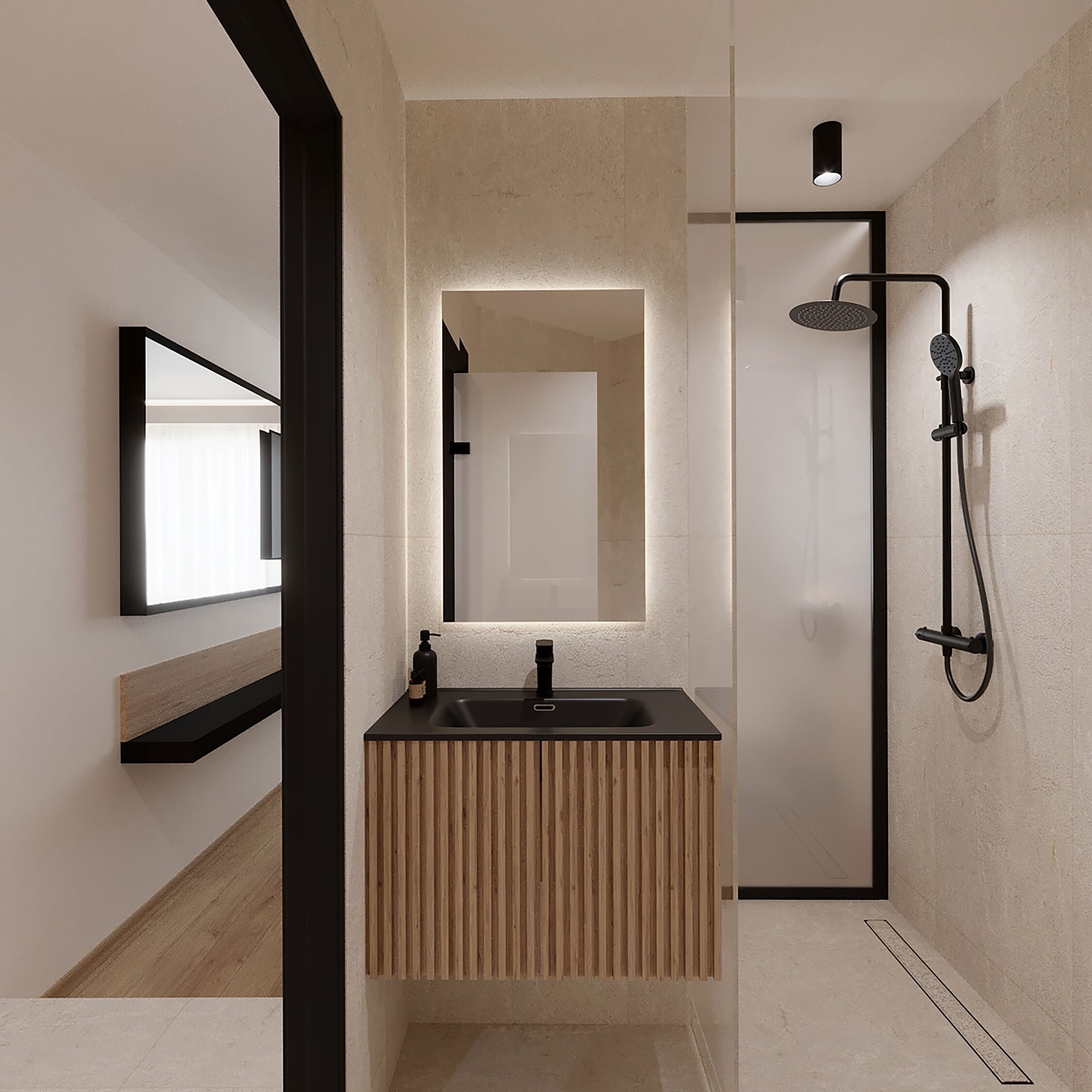 Design kamer, 2 eenpersoonsbedden, airconditioning, uitzicht op de stad | Badkamer | Gratis toiletartikelen, een haardroger, handdoeken, shampoo