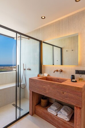 Shower, hair dryer, towels - Embark on a journey of luxury and enchantment at Fregata Luxury Villa! (Thira - Santorini)