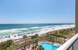 Enjoy ocean views from the balcony, relax by the pool, and unwind on the beach.