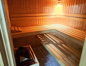 Sauna - Geräumige Ferienwohnung "dresdner Stadt-terrasse" für 5 Erw., Kinder Willkommen (Dresden)