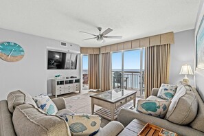 TV, DVD player - Nautical Oceanfront Condo, Indoor Pool, Lazy River | Crescent Shores - N 1802 (North Myrtle Beach)