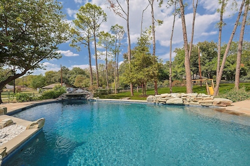 Your Rustic Retreat w Backyard Oasis, Pool, Patio