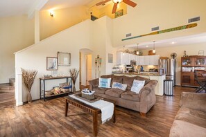 House, 4 Bedrooms | Living area | Smart TV, streaming services - Family Tides 4 Bedroom Home by RedAwning (Port Bolivar)