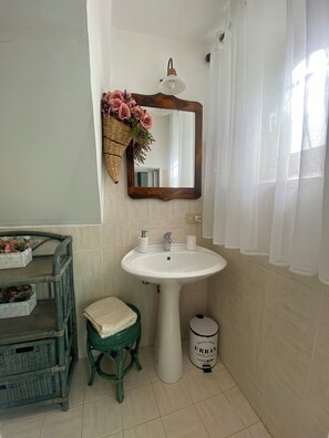 Sèche-cheveux, bidet, serviettes fournies, savon