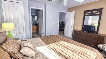 5 bedrooms, iron/ironing board, bed sheets