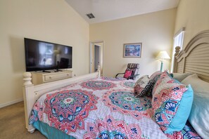4 bedrooms, iron/ironing board, bed sheets