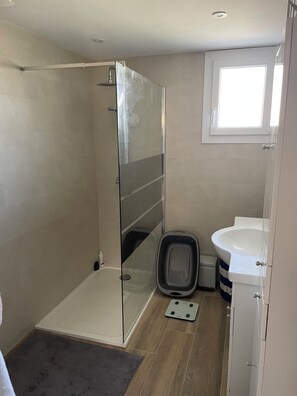Dusche, Haartrockner, Toilettenpapier
