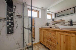 Shower, hair dryer, soap, shampoo - Gite in the countryside between the Lac du Der, lakes and forests of the Orient (Joncreuil)