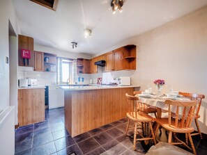 Dishwasher, high chair, cookware/dishes/utensils