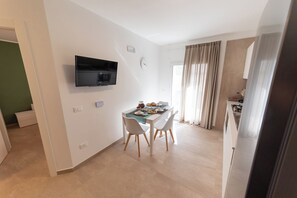 Basic Apartment | Living area | 32-inch LED TV with satellite channels - Altamarea Sea Apartments (Balestrate)