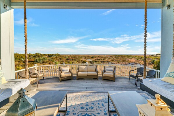 Oceanview Back Deck - Luxury Oceanfront with Panoramic Views, Golf Cart Included 727 Sea Dragon (Fripp Island)