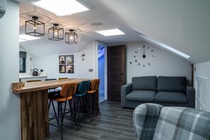 Apartment | Living area | TV, fireplace - Annex, 2 Bed, Sleeps 4, Parking (Ossett)