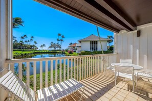Outdoor dining - KP212 Ocean View | AC•Pool•Gym | Two Lanais, Spectacular View w/ W/D and AC (Koloa)