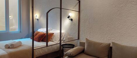 Design Apartment, 1 Queen Bed with Sofa bed, Kitchenette, City View | Living area | 42-inch Smart TV with digital channels