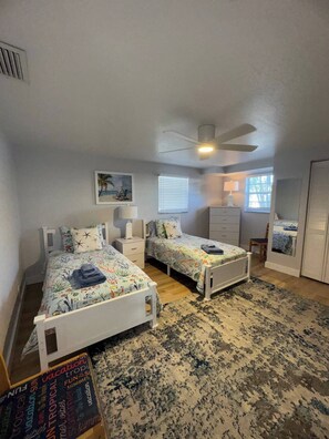 2 bedrooms, iron/ironing board, travel crib, free WiFi