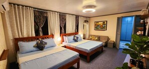 3 chambres, fer et planche à repasser, draps fournis