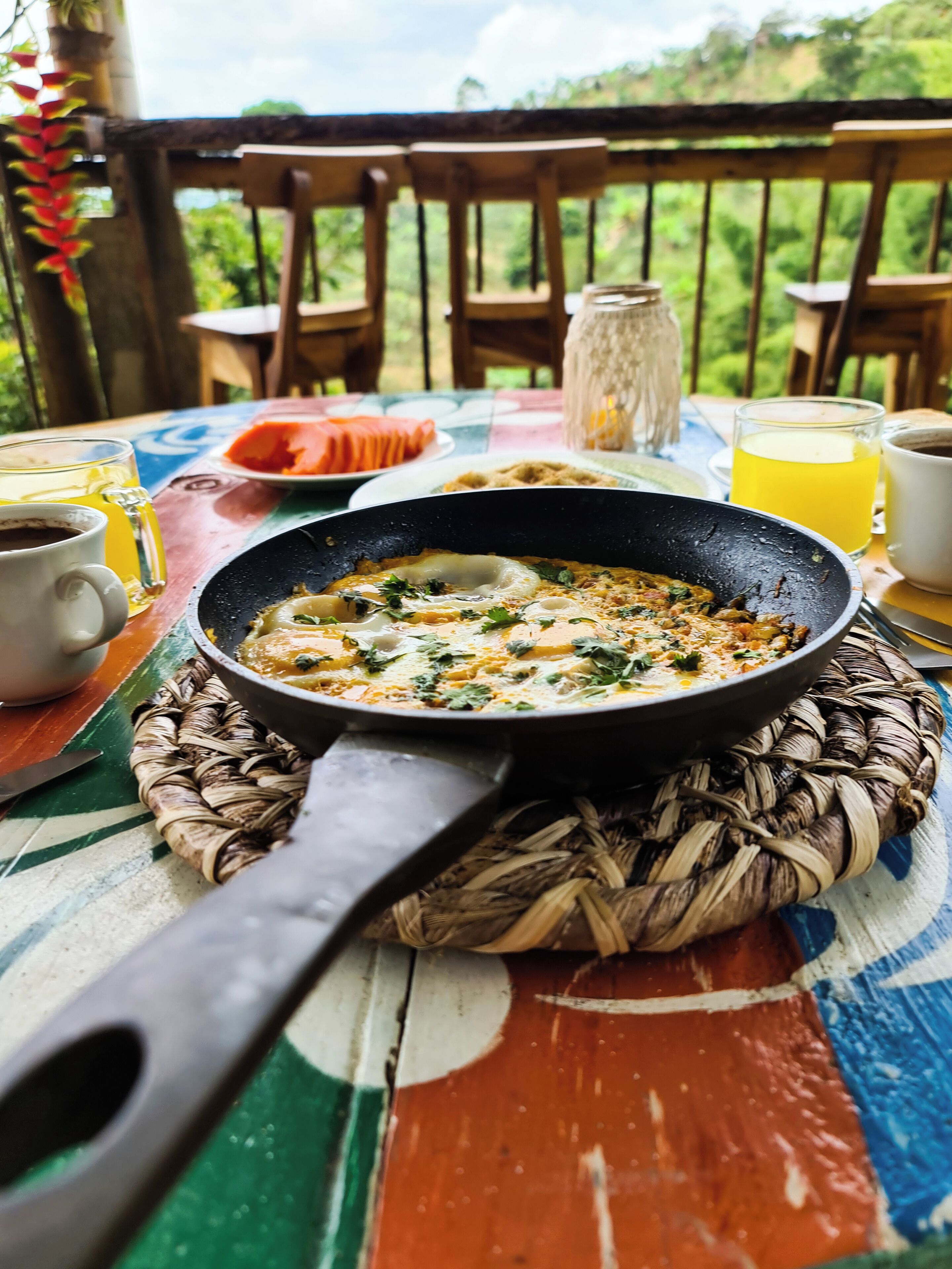 屋外ダイニングエリア