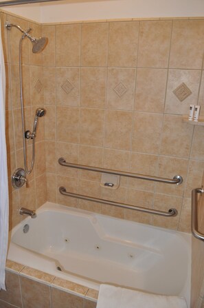 Jetted tub, hair dryer