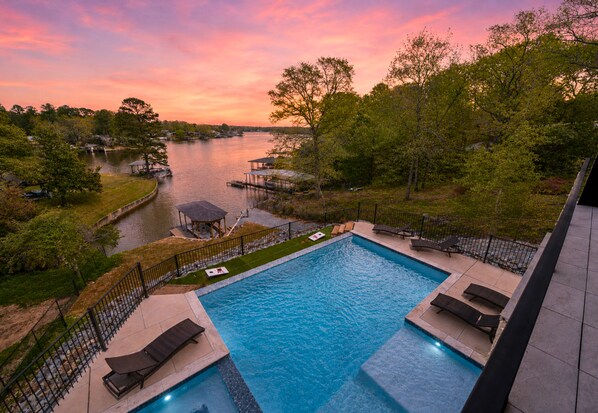 A heated pool