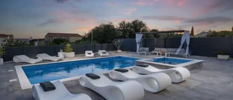 A heated pool