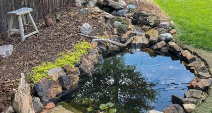 Rustic mountain view home w/ large yard, pond, & updated kitchen - dog-friendly