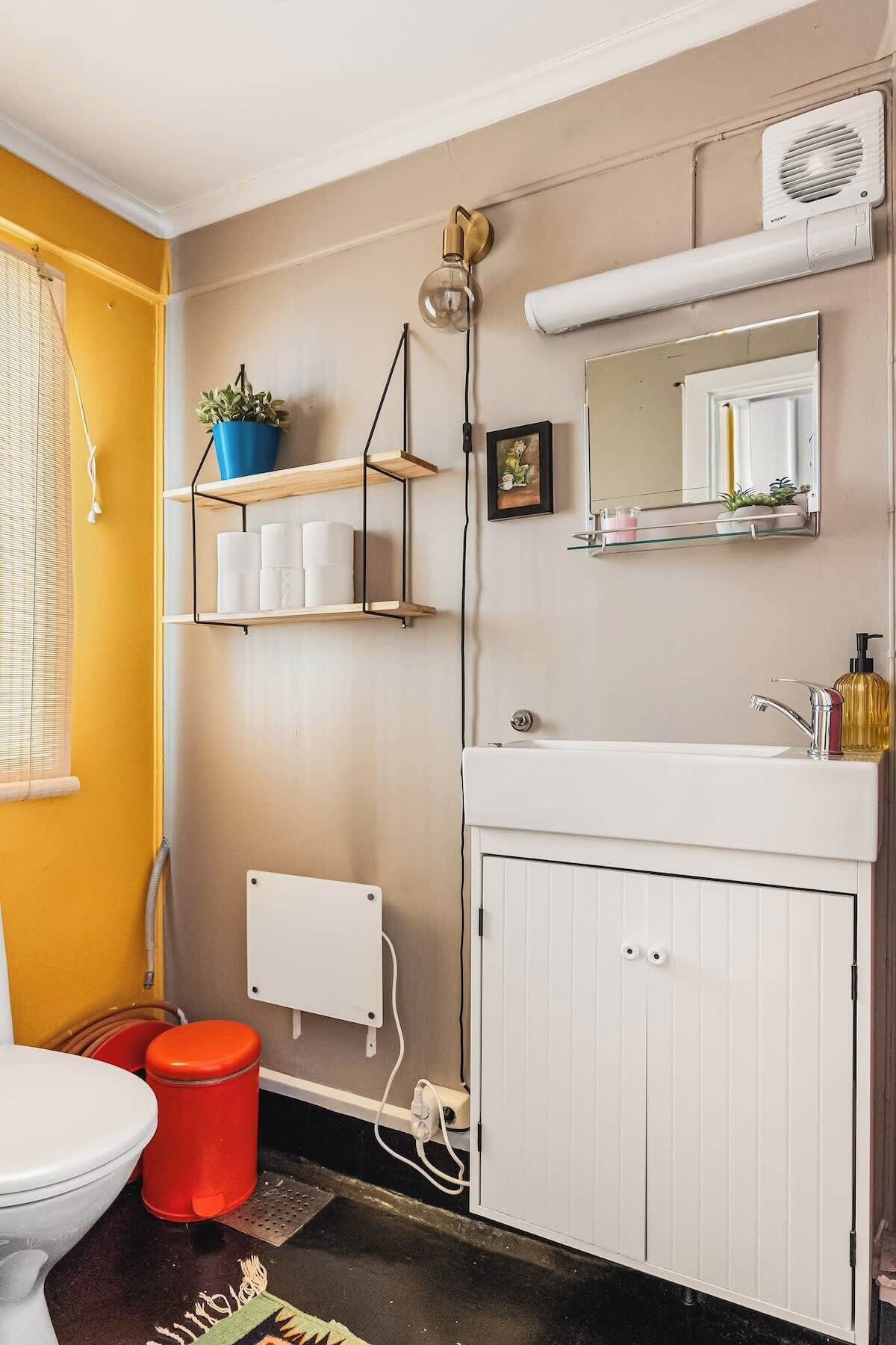 Douche, sèche-cheveux, savon