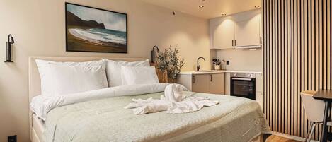1 bedroom, travel crib, WiFi, bed sheets