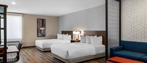 Suite, 2 Queen Beds, Accessible, Non Smoking | Free WiFi, bed sheets