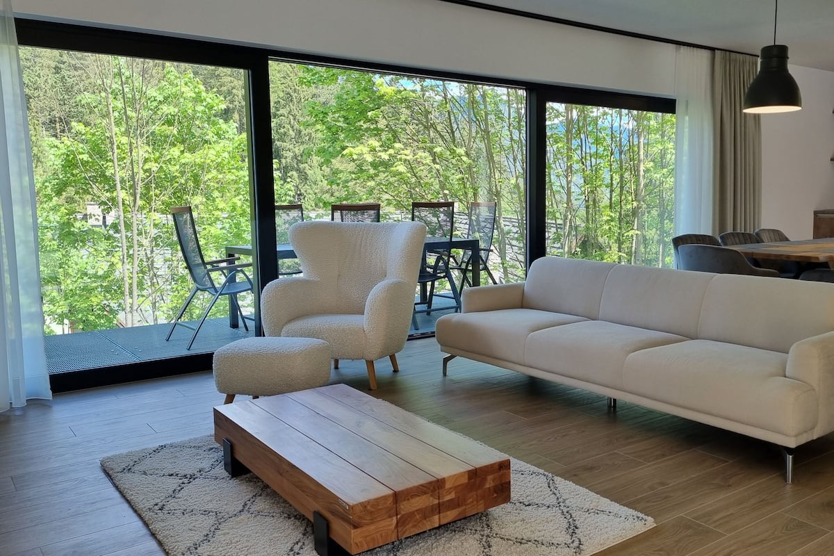 Presidential Apartment, 4 Bedrooms | Living area | Flat-screen TV