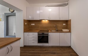 Fridge, oven, stovetop, dishwasher