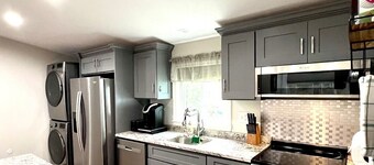 Modern Open Floor Plan Guest Apt with King