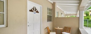 Economy Apartment, 1 Queen Bed, Private Bathroom, Ground Floor | Terrace/patio - Your quaint home just steps from beach (St. George's)