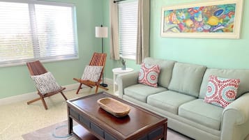 Smart TV, DVD player, books, video library