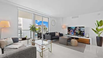 Smart TV, table football, books